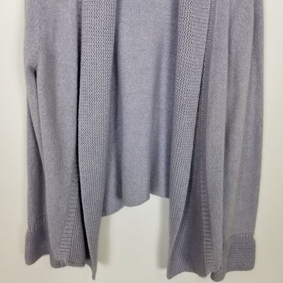 Eileen Fisher Women Angora Rabbit Hair Cardigan Sweater Sz L Violet Open Front - Picture 3 of 8